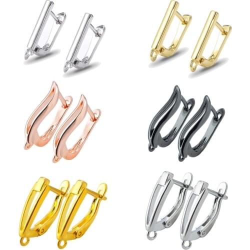 Peixin new brass womens earrings buckle jewelry accessories for DIY handmade supplies Kpop womens earrings jewelry findings