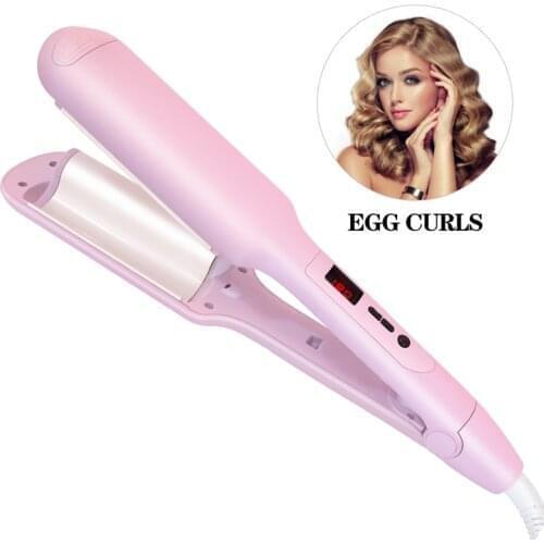 Professional Corrugated Hair Curler Egg Perm Splint Straightening Irons Tourmaline Ceramic Curling Iron Women Styling Tools