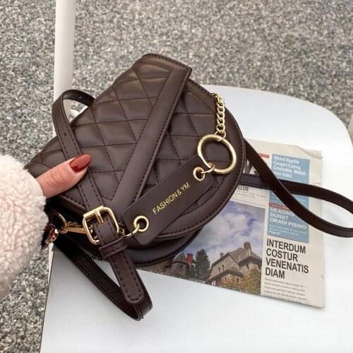 Lattice Tote Saddle bag 2021 Fashion New High-quality PU Leather Womens Designer Handbag Vintage Shoulder Messenger Bag Purses