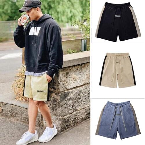 ESSENTIALS Short Men Women 2021 Summer Stitching color Designer Shorts Sweat Harem Trouser Streetwear Hot Shorts for men