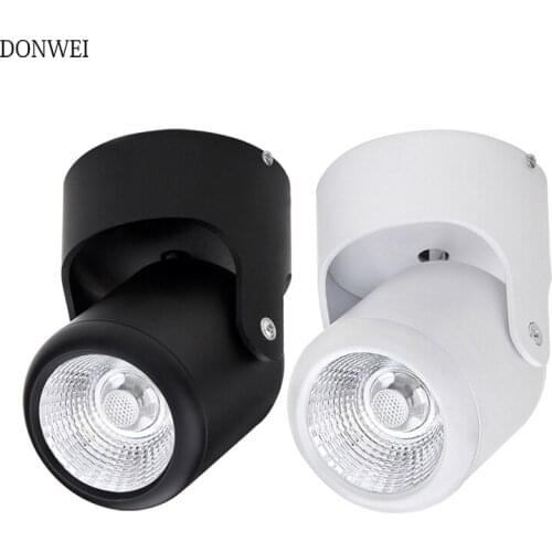 Super Bright LED Ceiling Lamp Spot Light Downlight Surface Mounted COB Background Light Adjustable Rotating indoor wall Light