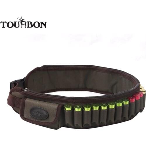 Tourbon Tactical Hunting Shotgun 12/16 Gauge Ammo Belt Shooting Cartridges Holder 24 Rounds Bandolier Nylon Gun Accessories