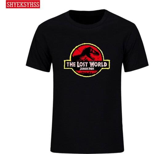 Jurassic park graphic mens Tshirt dinosaur series clothing cotton T shirt hip-hop science fiction adventure fashion T-shirt men