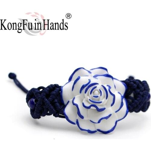 Hot Sale New Arrival new handmake Rose flower vintage bracelet for woman porcelain jewelry thanksgiving special accessories