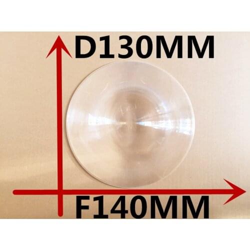 1pcs/lot Solar Cooker fresnel lens Diameter 130mm Focal length 140mm High light condenser free shipping LED street lamp lens