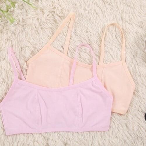 2018 Teen Girls Underwear Cotton Letter Print Bra for Young Girls for Yoga Sports Running Free Size