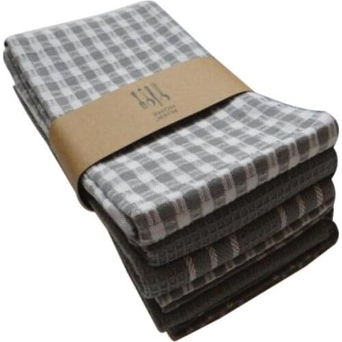 Kitchen Towels 3PCS Natural Cotton Tea Towels Dish Cloth Absorbent And Lint-Free Machine Washable Reusable Table Napkin