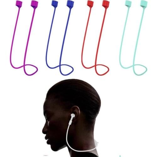 70cm Magnetic Anti Lost Earphone Strap Lanyard Silicone Cable Cord Bluetooth Wireless Headphone Heading Hanging Neck Rope Holder