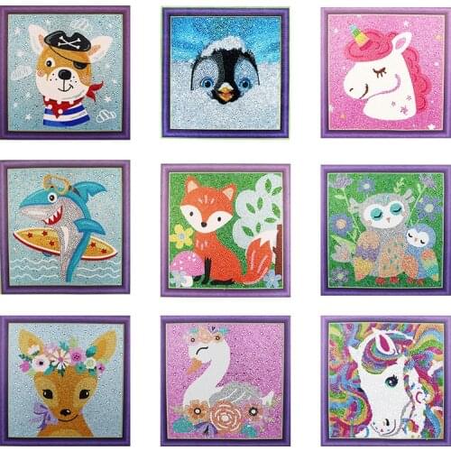 5D DIY Diamond Painting Animal New Full Diamond Mosaic Cross Stitch Set Childrens Decorative Painting Christmas Gift