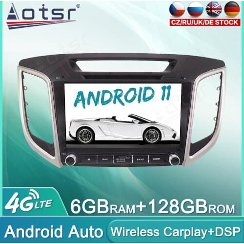 Android 11 128GB Car Radio For Hyundai Creta IX25 2015-2019 Audio Multimedia Player GPS Navigation Auto Stereo Head Unit Carplay