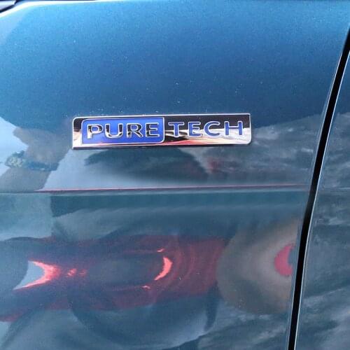 Car Styling 1PC Plastic Side Badge Emblem PURETECH Sticker Decoration Trim for Peugeot 3008 5008 GT 2017 2018 2019 2020