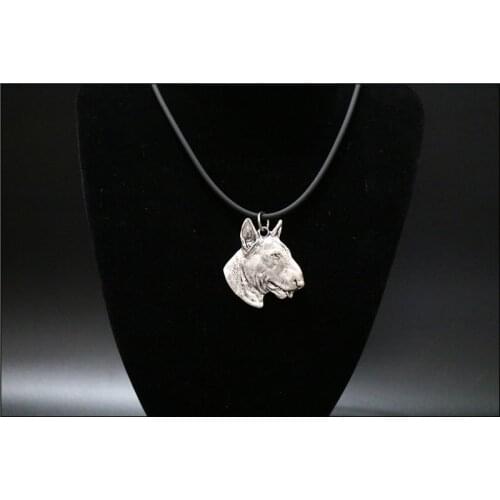 Bull terrier dog keychain Handmade Embossed jewelry golden colors plated fast deliver