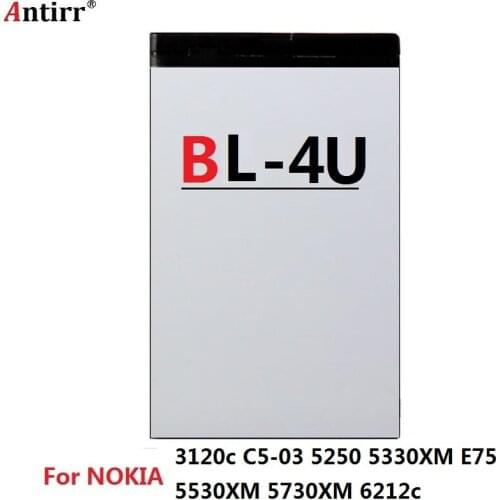 For NOKIA BL-4U battery 1000mAh Mobile phone battery for NOKIA E66 5530 500 5730 5250 C5-03 8800A 8900 8800E Long standby time