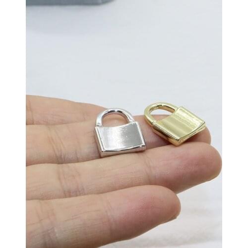 Eruifa 10pcs 14*18mm Popular Lock Zinc alloy Jewelry DIY Charms Pendant Necklace, Earring Bracelet 2 Colors