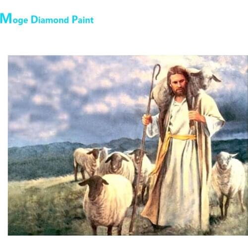 Christ Shepherd Diamond Painting Religious Figure Round Full Drill Portrait Nouveaute DIY Mosaic Embroidery 5D Cross Stitch Gift