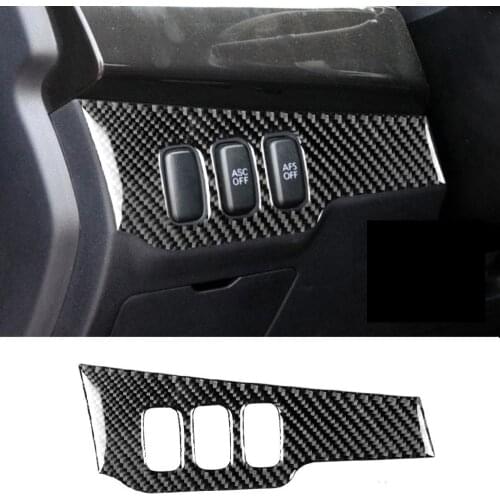 Carbon Fiber Head Light Adjustment Button Sticker Frame Trim Cover Car Accessories Fit For Mitsubishi Lancer EVO X MR 2008-2015