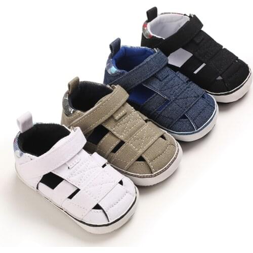 Summer Newborn Baby Boy Girl Solid First Walkers Soft Sole Crib Shoes Sneaker Prewalker Canvas Casual Anti Slip Shoes