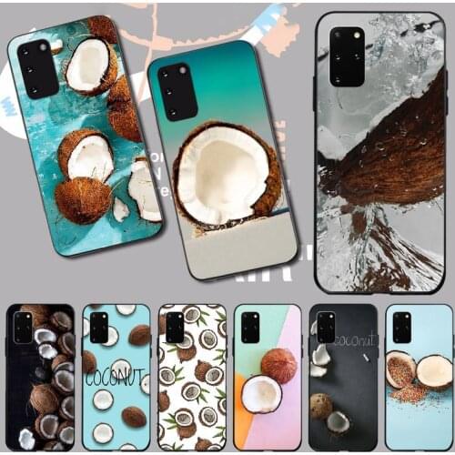 PENGHUWAN summer cool coconut DIY Painted Bling Phone Case for Samsung S20 plus Ultra S6 S7 edge S8 S9 plus S10 5G