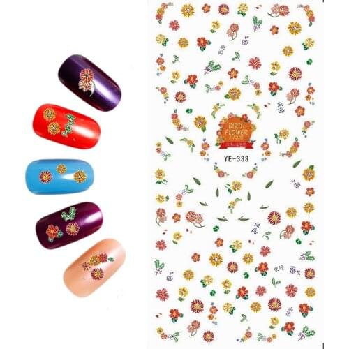 UPRETTEGO NAIL ART BEAUTY WATER DECAL SLIDER NAIL STICKER CARTOON HAWAII DANCER FLOWER PALM TREE LEAF YE333-338