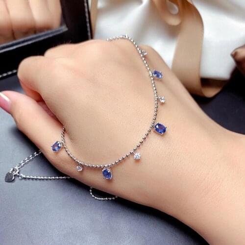 New Arrival 100% Natural Real Fashion Sapphire Pendant 925 sterling silver For men or women