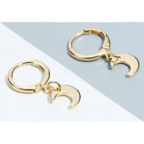 The New Fashion Gift Earrings The Moon Stud Earrings Not Allergic Simple Earrings Gold Selling Jewelry Wholesale