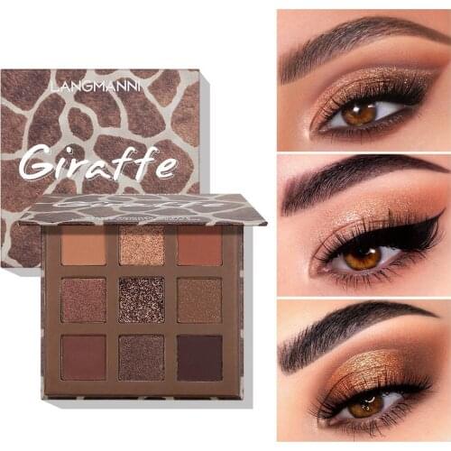 9 Colors Acrylic Eyeshadow Palette Long Lasting Glitter Matte Eye Shadow Makeup Shimmer Cosmetic Set