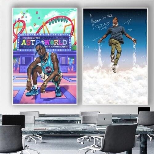 Street Hip Hop Rapper Characters Posters and Prints Cartoon Fashion Model Figure Canvas Paintings cuadros Home Decor Pictures