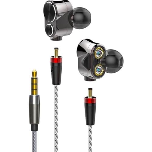 Hi-res 3.5mm Wired Earphone Triple Hybrid Multidriver Detachable Headphones Stereo Sport Music Audiophile