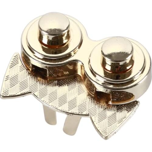 Cute Owl Bag Lock Metal Bag Accessories Buckle Twist Turn Lock Snap Clasps Closure For Purse Handbag Lovely Alloy Lock Gold 40g