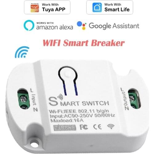 16A Tuya Smart Wifi Mini Smart Breaker Switch Timing for Smartlife APP Remtoe Control Support Alexa Google Home IFTTT Control