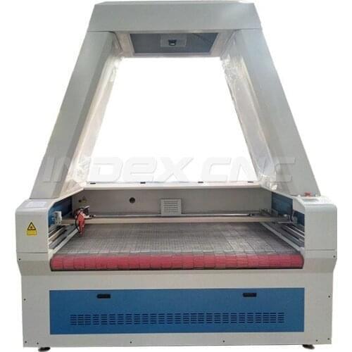 1610 1325 1625 CCD camera conyor table auto feeding cloth fabric laser cutting machine