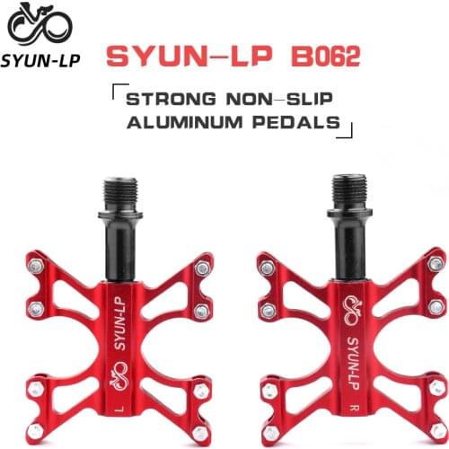 Syun-lp B062 scellé 3 paliers VTT pédale plate-forme vélo plat en alliage d'aluminium pédale "pédale antidérapante vélo accessoi
