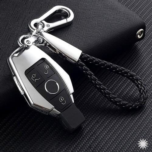 2019 Zinc Alloy Hard Protection Key Case Cover Fob Shell For Mercedes Benz AMG W210 W211 W124 W202 W204 W205 W212 W176