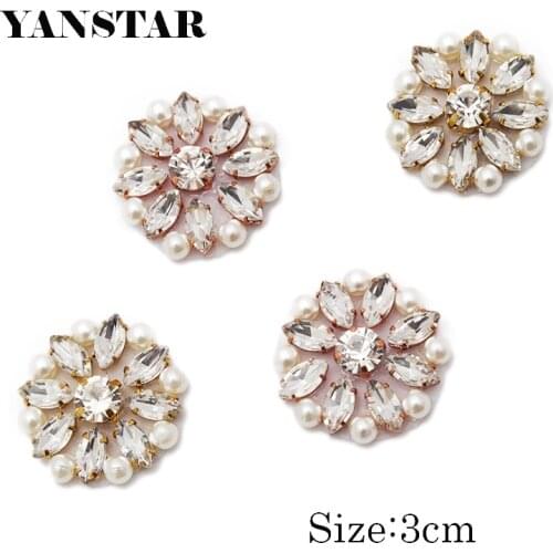 YANSTAR 100pcs Bridal Gown Belt small silver Rhinestone Appliques Trim For Wedding Dress Belts Rose Gold Crystal Accessory YS900
