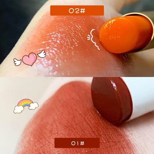 1pc Temperature Change Lipstick 2 Colors Moisturizing Nutritious Anti-cracking Lipstick Primer Easy To Color Portable Lip Balm