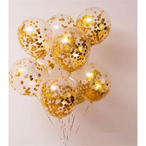 10Pcs 12inch gold silver red Confetti Latex Balloons Wedding Christmas Decoration Baby Shower Birthday Party Air Balloons Globos
