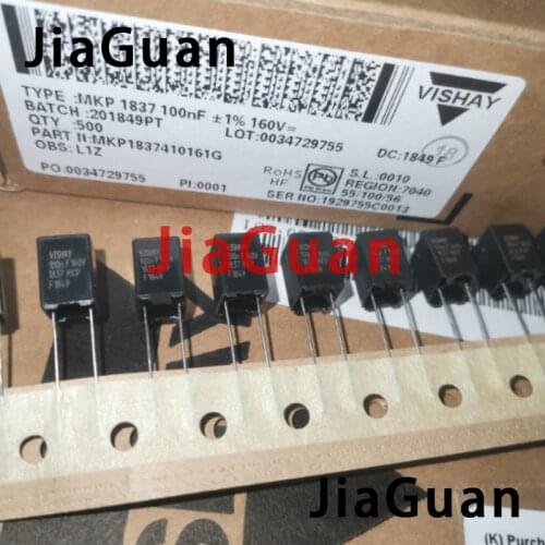 10PCS NEW BC VISHAY ERO MKP1837 0.1UF 160V 1% P5MM black film capacitor VISHAY-ERO 1837 104/160V 104 100NF