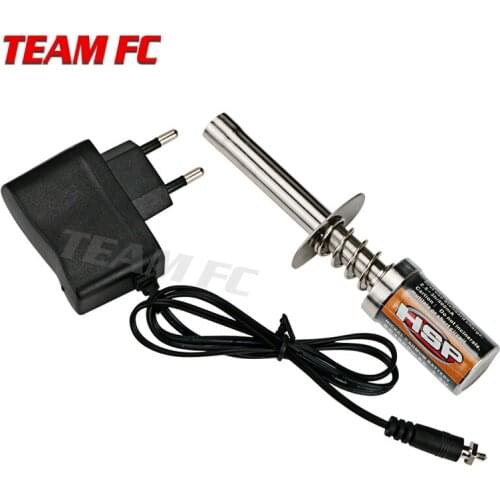 2sets HSP 80101 RC 1.2 V 1800MAH RECHARGEABLE starter Glow Plug Igniter AC Charger for Gas Nitro Engine Power 1/10 1/8 RC Car