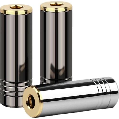 3.5mm 4 Pole Stereo Earphone Female Jack Audio Plug Highly Bright Shell Metal Adapter DIY Wire Connector For Headphone