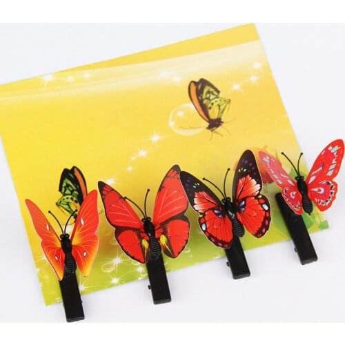 12pcs 3D butterfly birthday Hair clip wedding party decoration christmas decorations for home accessories wings Hair accessories