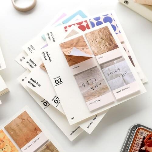 80 Sheets Creative Simple Memo Pad Journal DIY Decoration Note Album Diary Collage Material Paper Stationery