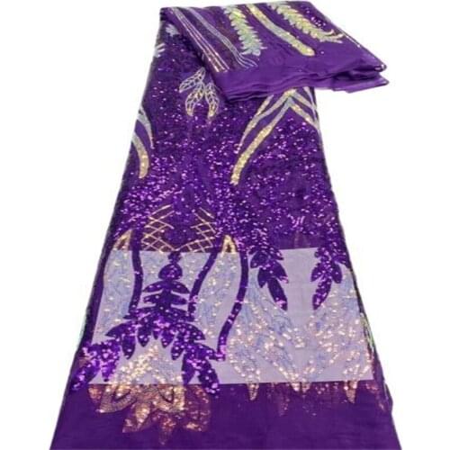 Shiny Gold Color Small Sequins Fabric 2021 High Quality French Mesh For Sewing Clothes Sequins Nigerian Lace Fabrics