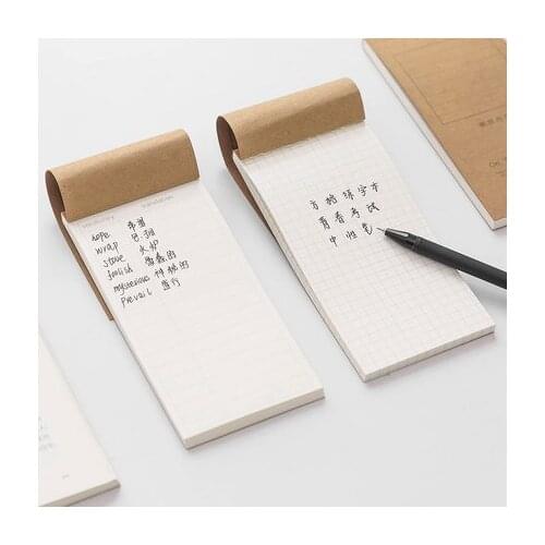 Agenda A6 Kraft Paper Notebook Portable Note Pads Planner Memo To-Do-List Grid Line Inner Pages School Supplies Stationery