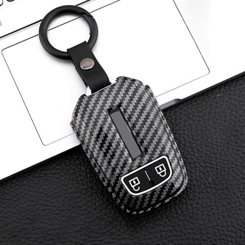 Carbon fiber Car key Cover Case For ISUZU D-MAX DMAX Truck MUX 2015 2017 2018 2020 Smart Remote Key Protect Shell