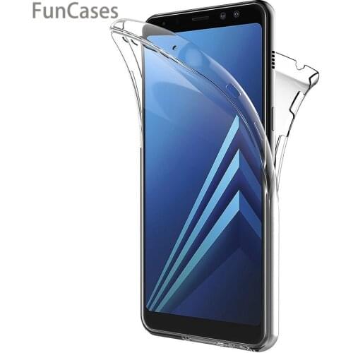 For Samsung Galaxy A8 2018 Case 360 Degree Full Cover Soft Luxury Transparent Silicone Case Cover for Samsung Galaxy A8 2018