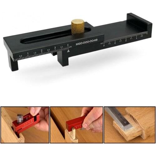Woodworking depth measuring ruler Aluminum alloy line ruler Sawtooth ruler marking Gap Gauge Measuring Tool