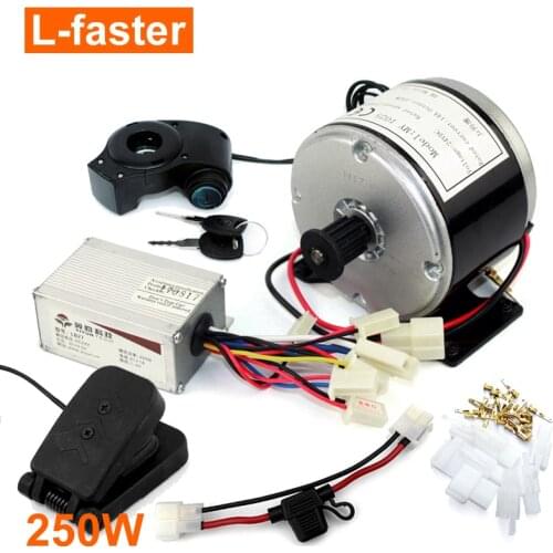 24V 250W Electric High-speed Brushed Motor Device With Gas Pedal And Battery Voltmeter Key Switch