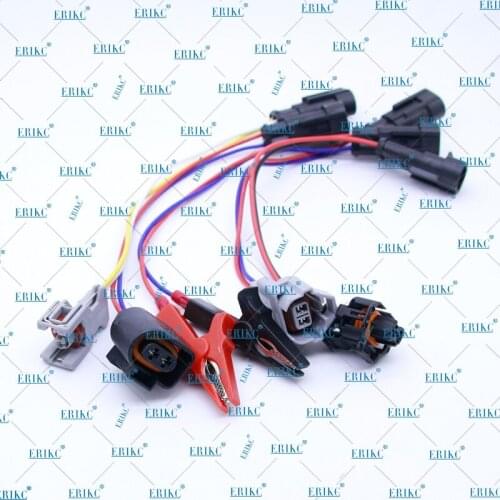 ERIKC 5 pcs Injector Tester Drive Line Plug E1024034/5/6/8/9 CR Injector Connector Plug With Cable Wire