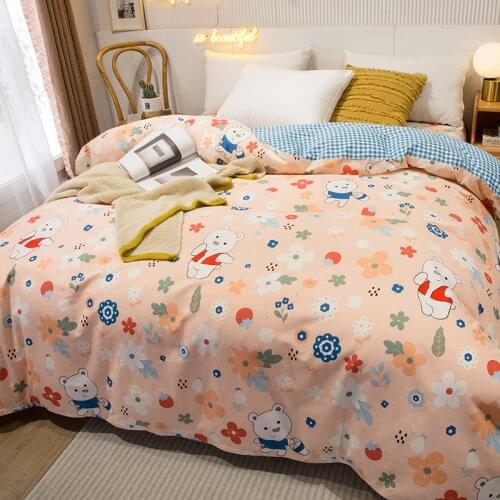 Cotton Duvet Cover Home Luxury Quilt Cover Nordic Style Bed Set Double King Queen Size Comforter Case 240x220 A/B Side Pattern