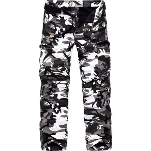 HoHigh quality mens jeans camouflage hunting pants multi-pocket mens army pants (without belt)